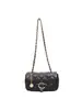 Bolso cuadrado pequeño de cadena gruesa acolchado de PU con cierre de pinza metálico vintage estilo francés para mujer, bolso de hombro y bandolera de moda de alta gama para el día a día