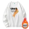 Suéter de algodón para hombre Otoño e Invierno suelto con forro polar engrosado pullover Joven Estudiante cuello redondo todo partido camisa básica moda