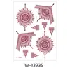 Zhengxiang Transfronterizo Europeo y Americano Marrón Rojo Encaje Tatuaje Impermeable Hindú Hannah Tatuaje Temporal Amazon