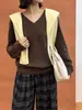 Estilo Sencillo y Perezoso, Suéter de Lana Sin Costuras Suelto y Suave, Top de Manga Larga Cepillado de Corte Tridimensional 02185