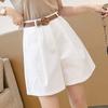 Shorts holgados de estilo europeo para mujer 2024 Verano Nuevo estilo coreano Monos cortos Cuatro petos Pantalones de pierna ancha Adelgazantes Combinan con todo Pantalones casuales