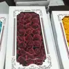 Cabeza de Flor de Jabón de Tres Capas Rosa Gorda Flor de Jabón con Base Materiales de Producción Ramo Artificial de Vacaciones Caja de Regalo