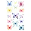Pegatinas de Tatuaje de Mariposas de Colores al por Mayor Impermeables y de Larga Duración Pegatinas Combinadas de Mariposas Acuarela Soñadoras para Pecho, Cintura y Brazos