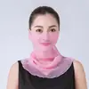 Bufanda para Colgar en Oreja de Seda Dorada para Mujer Primavera y Verano Versátil Protector Solar Manga para Cuello Velos Cubre Cuello Multifuncionales Bufanda de Seda Pequeña Variada de Cuello Alto