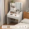 Tocador, dormitorio pequeño, diseño simple y moderno, tocador de maquillaje y armario de almacenamiento combinados, ideal para apartamentos pequeños, tocador de noche mini