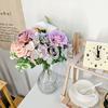 Directo de fábrica 6 rosas peonías simulación boda decoración del hogar mesa de comedor sala de estar decoración de mesa de comedor fotografía flores artificiales