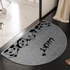 Alfombrilla de Suelo de Goma Huitu Tejida con Forma de Abanico Semicircular Estampada Alfombrilla para el Pie de Baño Estudio Sala de Estar Antideslizante Absorbente de Agua