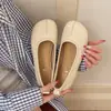 Zapatos planos de mujer a la moda, de corte bajo, con punta dividida sintética, nuevos y versátiles para primavera-verano 2026, slip-on, de cuero, estilo perezoso