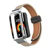 Adecuado para Correa Huawei Band 10, Correa Huawei 987 Band, Universal Honor 67, Correa de Piel con Grano de Lichi y Hebilla Magnética
