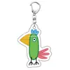 Lindo Merchandising de Animación de Peppa Pig Llavero Acrílico Animal Loro Pato Pollito Colgante para Mochila Regalo