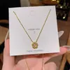 Collar cuadrado pequeño de circón ultrabrillante estilo coreano para mujer, lujo ligero, elegante, cadena para clavícula de acero de titanio de alta gama, venta al por mayor