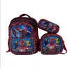 Mochila Escolar Transfronteriza, Mochila Escolar de Dibujos Animados de Cáscara Dura 3D para Estudiante de Primaria, Set de Tres Piezas, Mochila con Ruedas, 8-12 Años