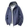 Chaqueta con capucha de alta gama en color verde militar, chaqueta de otoño e invierno para hombre, moderna, para exteriores, de montaña, cortavientos e impermeable