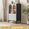 Aparador moderno minimalista de estilo francés con gabinete de cajones integrado, gabinete de almacenamiento de pared, gabinete de cocina de lujo ligero, gabinete de té