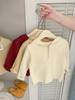 Suéter para Bebé Principios de Otoño, Camiseta Base Elegante para Niñas, Atuendo de Otoño para Salir, Lindo Top Tejido para Bebés en Otoño