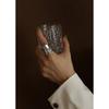 Anillo de radián de personalidad exagerada europeo y americano hecho a mano de fundición pesada para mujer de acero de titanio oro de 18k anillo de dedo índice A178