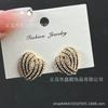 Moda japonesa e coreana novos brincos micro-incrustados em forma de coração simples brincos de alta qualidade elegante nicho design joias de ouvido