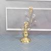 2023 novo castiçal de cristal estilo europeu luz de luxo em casa sala de estar decoração de mesa de jantar galho de flor de metal decoração de suporte de vela