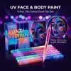 Año Nuevo 18 Colores Doble Punta Dos Tonos Color Luminoso Pintura Maquillaje Bolígrafo UV Cara Cuerpo Color Pintura Bolígrafo DIY Bolígrafo Luminoso