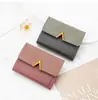 Nuevo Tarjetero y Billetera Compacta para Mujer Estilo Coreano Plegable en Tres Mini Estuche para Tarjetas con Múltiples Ranuras