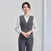 Nuevo Traje de Chaleco Profesional para Primavera y Otoño para Servicio al Cliente, Asistente de Ventas, Recepción de Hotel y Personal de Servicio de Restaurante Uniforme para Mujer