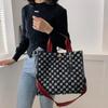Bolso Tote de mezclilla para mujer 2025 Nuevo Transfronterizo a cuadros con borlas Bolso de mano moderno Bolso bandolera grande y pequeño