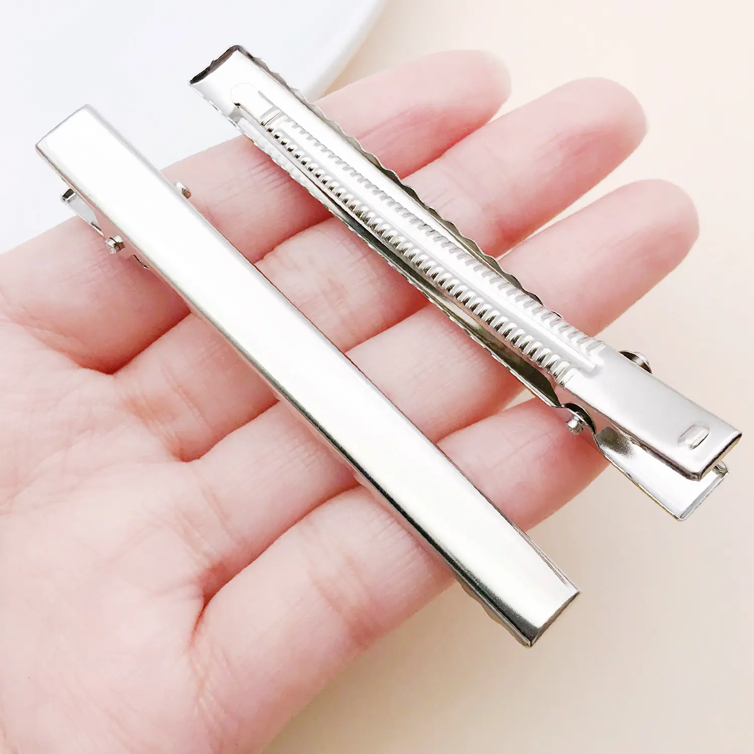 25997-DG-白k色铁质色铁质长方夹鸭嘴夹76x11mm