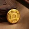 Monedas de oro sólidas de cinco bendiciones estilo antiguo, prosperidad de la era Kangxi, fortuna, longevidad, felicidad y riqueza adornos de escritorio de oficina, juego de monedas de oro
