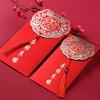 Envelopes Vermelhos com Borla para Casamento 2026 Retro Chinês Personalizado Criativo Pacotes Vermelhos com Estampagem Dourada em Estilo Tradicional