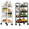 Estante de cocina móvil de varios niveles de pie, carrito pequeño para verduras y frutas, organizador de almacenamiento para el hogar