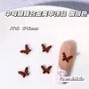 Acessórios de Nail Art de Liga Metálica Cor Café Maillard Mais Vendidos Outono e Inverno Acessórios de Unha Wear Laço Cor Castanha Coração