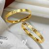 Pulsera de Mahjong de Lujo Ligero para Mujer, Oro Arena de Gama Alta, Hielo Triturado Brillante, Tesoro Nacional, Pulsera de Oro Thirteen Yao, Joyería de Mano Moderna y Personalizada