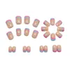 Comércio Exterior Duas Cores Doce e Fofo Francês Manicure Usável Atacado Europeu e Americano Adesivos de Unha Manicure Removível Unhas Usáveis