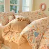 Nuevo Juego de Cama de Cuatro Piezas de Terciopelo de Leche para Otoño e Invierno, Funda de Edredón Engrosada y Cálida, Funda de Edredón de Dibujos Animados de 1.8 m para Dormitorio de Estudiantes y Uso Doméstico