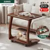Mesa auxiliar de sofá de madera maciza, mesita de noche móvil, mueble auxiliar para uso doméstico en salas de estar, mesa de centro pequeña para apartamentos, mesa auxiliar, mesa de café pequeña