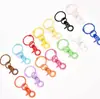 Llavero Metálico Pintado en Spray de Colores Accesorios DIY Clip de Perro con Cierre de Anillo Colgante para Bolsa Materiales Hechos a Mano