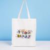 Bolsa de lona com logo em branco personalizada sensação de alta qualidade férias de verão aula de treinamento publicidade da empresa bolsa de presente de formatura de estudante