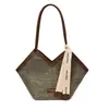 Bolsa Tejida Yuezi Gran Capacidad Nueva Bolsa para Mujer de Comercio Exterior Bolso de Hombro Versátil Bolso Tote de Moda para el Trabajo