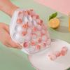 Bandeja de hielo de tablero de ajedrez redondo, molde para cubitos de hielo, caja de hielo para hockey sobre hielo, bolsa de hielo, artefacto para hacer hielo con tapa, fabricación de hielo doméstica