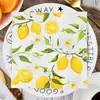 Servilletas Desechables de Fresa Fresca con Borde Amarillo Exclusivas para Comercio Electrónico Transfronterizo, Diseñadas para Decoraciones de Fiesta de Cumpleaños para Niñas