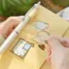 Mo Mo Marcador Metálico Hueco Serie Club de Perros Lindo Dibujo Animado Estudiante Lectura Clip de Página Marcador