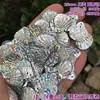 Escama de Dragón Sirena Iridiscente Concha Grande 40mm Lentejuelas Plegadas DIY Siete Colores Deslumbrante Escama de Pez Forma de Abanico Cuentas