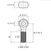 GB798 Perno de unión al por mayor 304 tornillo de ojo de oveja de acero inoxidable tornillo de ojo de pez con orificio Perno M5M6M8-M16