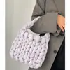 Nueva bolsa de terciopelo, bolsa tejida a mano DIY, bolso de mano de hilo hilado con núcleo de terciopelo de cristal, procesamiento personalizado y venta al por mayor OEM