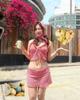 Traje de baño Coreano Ins Lindo Conservador con Abertura para Mujer Estilo Resort de Playa Bikini Pequeño con Falda Dos Piezas