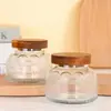 Pote de Vidro Selado Vintage Embossado para Venda por Atacado Pote para Armazenar Doces Pote de Vidro para Porcionar Chá Pote de Vidro para Armazenamento de Alimentos na Cozinha