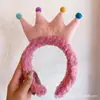 Celebridade da Internet Coreana Estilo Ins Aro de Cabelo de Pelúcia Aro de Cabelo para Lavar o Rosto de Adulto Coroa Acessórios de Cabelo Fofos Adorno para Roupa Externa Menina
