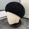 Boina de lã feminina da moda para primavera e outono, que valoriza o rosto, estilo coreano, para atividades ao ar livre, combina com tudo, chapéu de pintor Beilei, chapéu de jornaleiro
