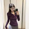 Hermosa y Hermosa Camisa Básica de Otoño e Invierno para Mujer con Diseño Único y Hermoso Elegante Clásico Ceñidor de Cintura Negro de Manga Larga