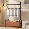 Cabide de Roupa Moderno Estilo Creme Rack de Armazenamento de Roupas Quarto Casa Simples Cabide Móvel para Secar Roupas Cabide de Couro